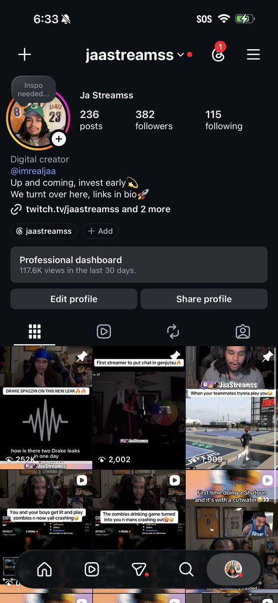 ImRealJaa's tweet photo. I’m wallin??🤣😭 follow for more stream clips!! #rap #NBA #bo2 #cod #zombies https://t.co/EmZYRmQMTs