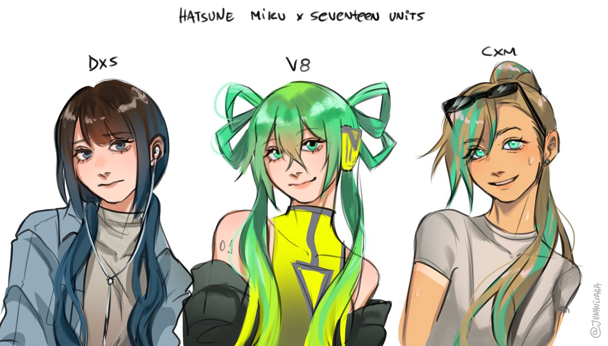junhuisaga's tweet photo. miku x svt https://t.co/bObtFouGxI