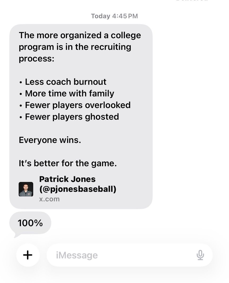 pjonesbaseball's tweet photo. One of the top recruiting coordinators in the country agrees https://t.co/h3YtztyVsa