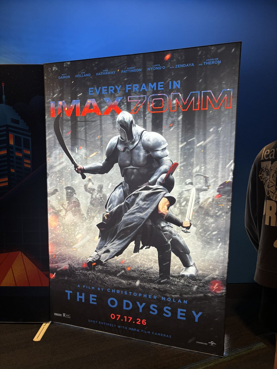 agustmohan's tweet photo. sometimes you just gotta go on a 4 1/2 hour odyssey with your friends to the closest imax 70mm theater to see the odyssey https://t.co/5gPfAeDyxl