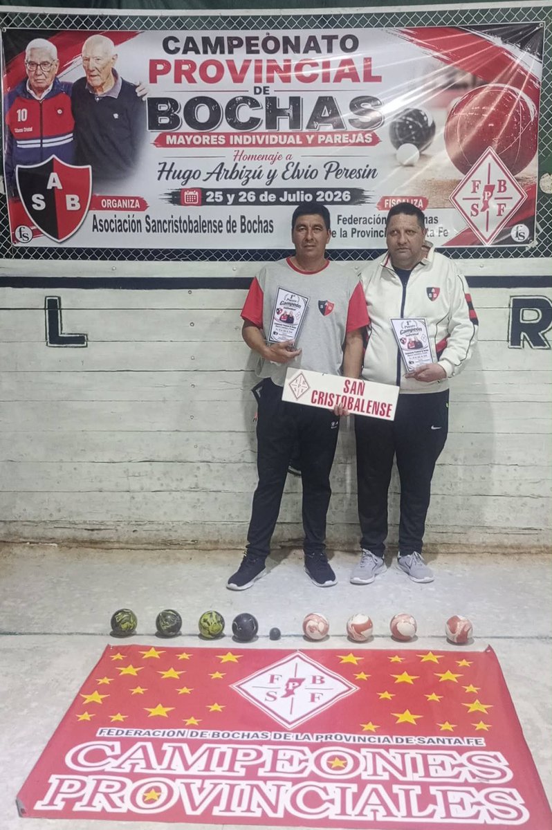 gabyzonan's tweet photo. 🏆🏆SANCRISTOBALENSE CAMPEÓN EN INDIVIDUAL Y SUARDENSE EN PAREJAS 🏆🏆

🎤🎤INDIVIDUAL🎤🎤
🏆1️⃣SANCRISTOBALENSE: DANTE IVAN DUARTE DT JUAN CARLOS VIVIANI.
Federación Bochas Santa Fe https://t.co/Hrcil13tTv