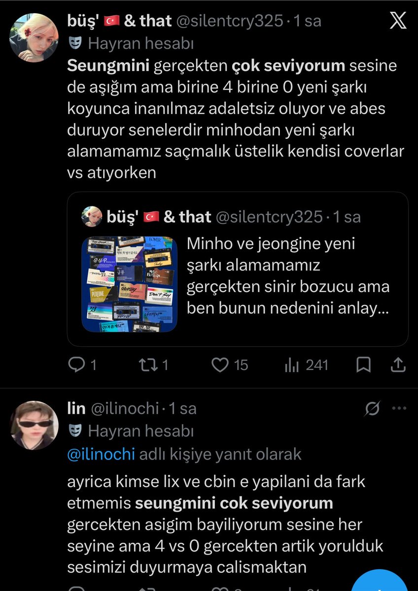 stayseungie's tweet photo. Hedef göstermek diyin isterseniz ama bunlar normal değil. Diğer üyelerin hakkını ararken zaten şirket yüzünden çektiği zorluklar ortada olan Seungmini katmayın seviyoruz ama diyerek olaya bu sevmek değil çünkü, yine söylüyorum üyelerin çıkaramadığı solonun sorumlusu seungmin deği https://t.co/Ghf5PG2KZZ