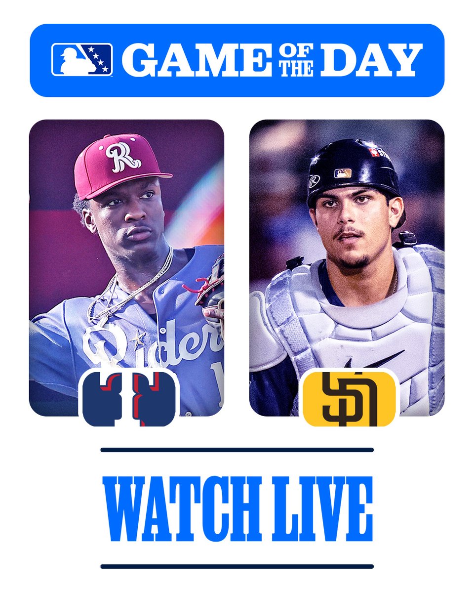 MLBPipeline's tweet photo. Sebastian Walcott vs. Ethan Salas 👀

Tune in for this must-see @MiLB Free Game of the Day between Double-A Rangers and Padres prospects.

LIVE: https://t.co/ahTqRXbsvv https://t.co/rnC1tN0ElF