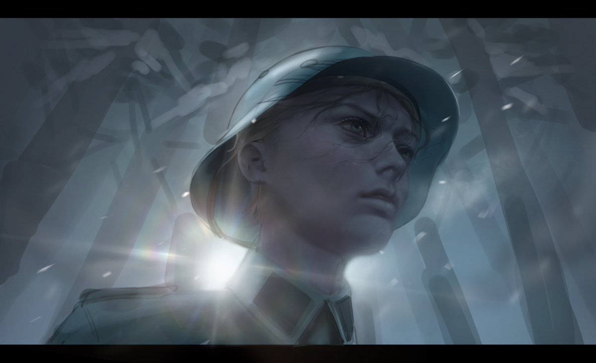 V_profiterole's tweet photo. oc🖤

just a girl who lost her wife.
What a sad day.
Unfinished product 
#oc #ww2oc #draw https://t.co/IoVARhuI1d