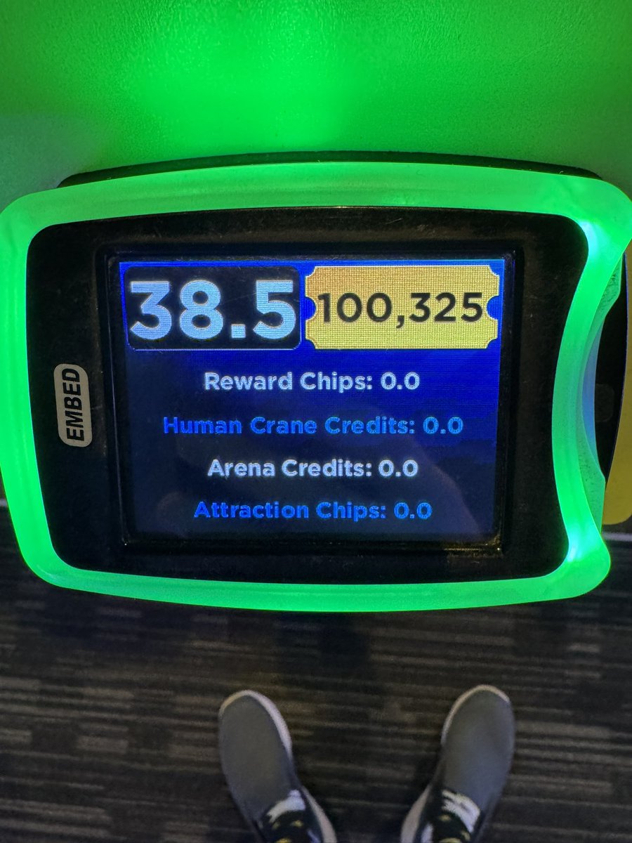 nickthetanner's tweet photo. @Arcade_Matt took me long enough didn’t it! But I finally reached six digit arcade tickets at D&amp;B baby! https://t.co/ZAQWkucc4b
