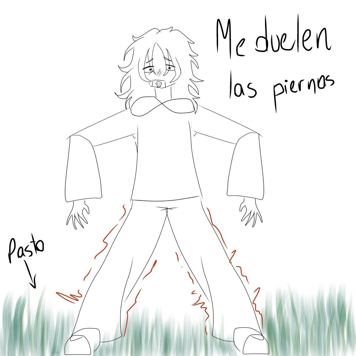 Irisdibujapoco's tweet photo. Camine mucho, tanti q me duelen y tiemblan mis piernas (SI, TOQUE PASTO) https://t.co/8vJCIvn1gL