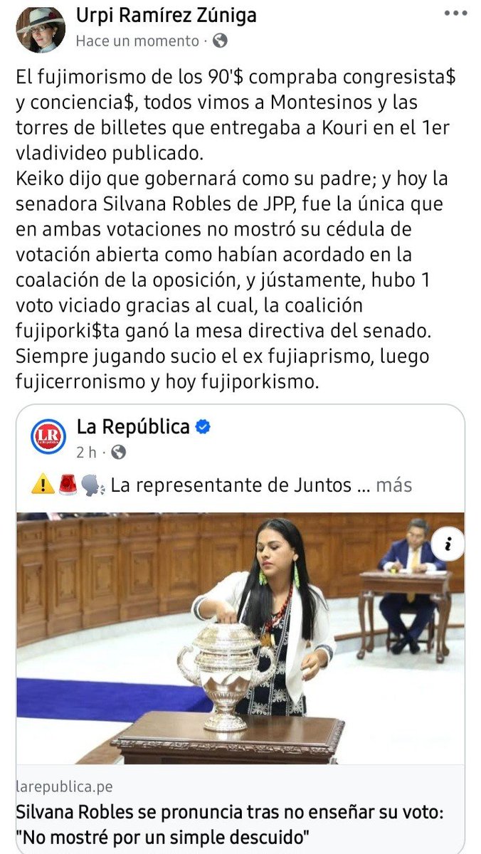 RamirezUrpi's tweet photo. @SilvanaRoblesE Silvana Robles encabezó la comisión de salud del congreso saliente, donde se aprobaron leyes a favor de intereses particulares, como el de legislar para q profesionales de ingeniería sean catalogados como profesionales de la salud, sin evidencia científica q sustente tal decisión https://t.co/Vg2EoQgFwb