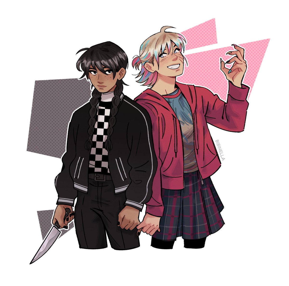 bibinella94's tweet photo. May I offer some ✨ wenclair ✨ with a side of 🩸 Wenclair 🩸🔪🐺? 

Awesome commission I did for @NicoFitz_ :3

#wenclair #wednesday https://t.co/CjPp8D4LS8