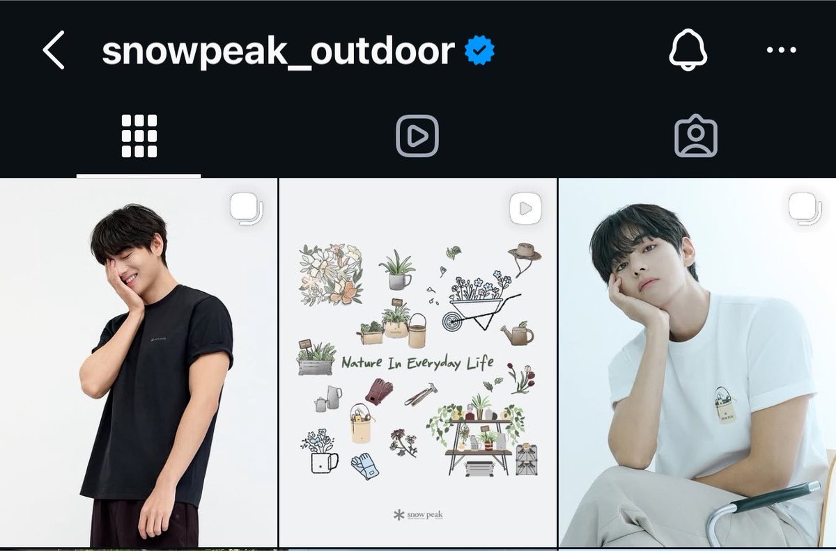 Taecentralv's tweet photo. Snowpeak has posted their Essential T-shirts series with Taehyung on their IG

You might have missed the update as we were so caught up with the tour. Go and engage with them now if you haven’t 

🔗https://t.co/Y1fNzaWOR4 https://t.co/uMe1GpLOBc