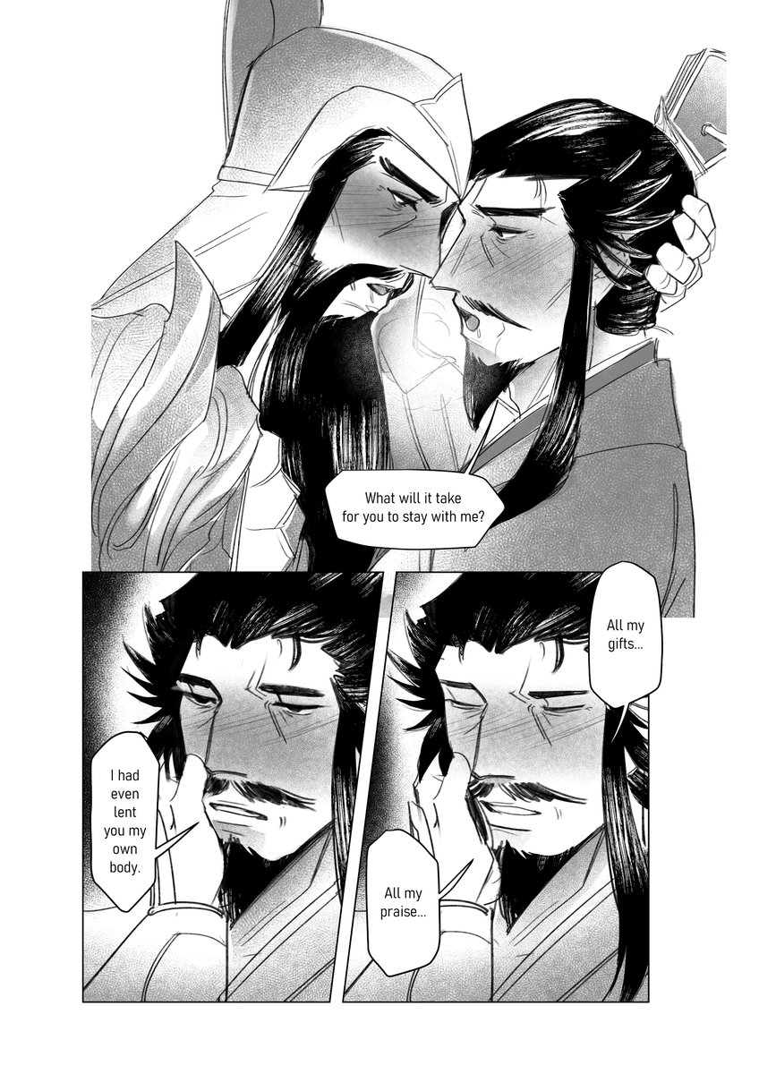 hunny__pp's tweet photo. MONKEY'S PAW (a remake of a 2023 guan yu/cao cao comic) (4/12) https://t.co/83mbriUujB