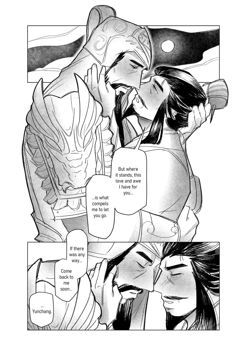 hunny__pp's tweet photo. MONKEY'S PAW (a remake of a 2023 guan yu/cao cao comic) (4/12) https://t.co/83mbriUujB