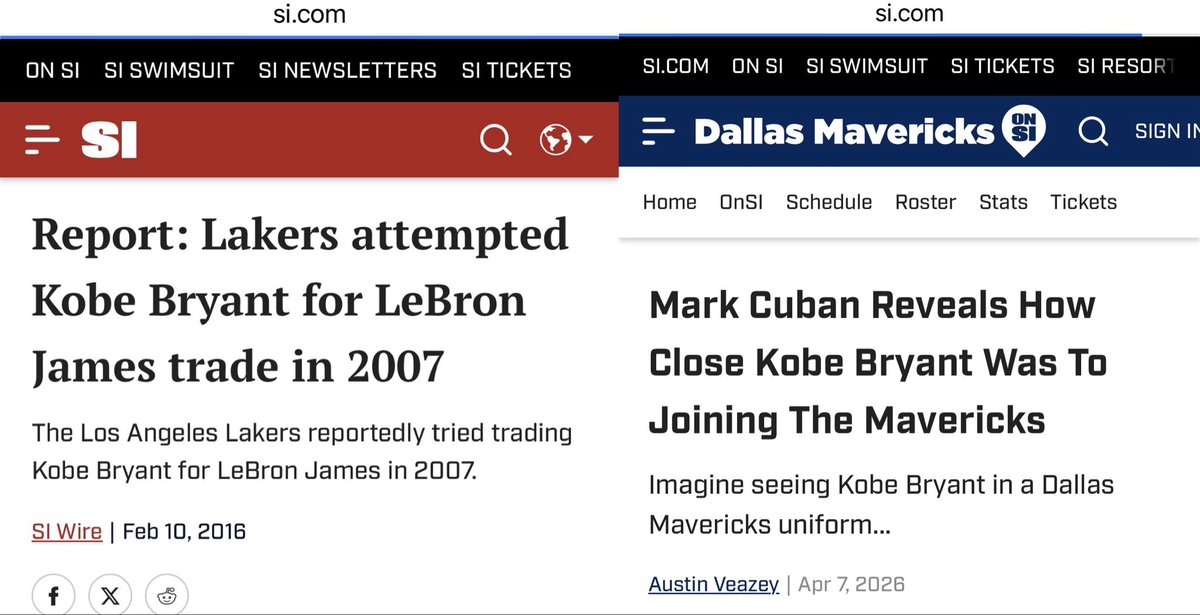 GeecheePrince's tweet photo. .@JrTabansi won't tell you that Kobe approved 2 trades the Lakers offered to Dallas &amp; Cleveland in 2007.  

They offered Kobe AND 3 #1 unprotected picks to Dallas for Dirk. 

They offered Kobe AND 5 #1 unprotected picks to Dallas for LeBron. 

That was Kobe's value in his prime! https://t.co/vrptz9bCGa