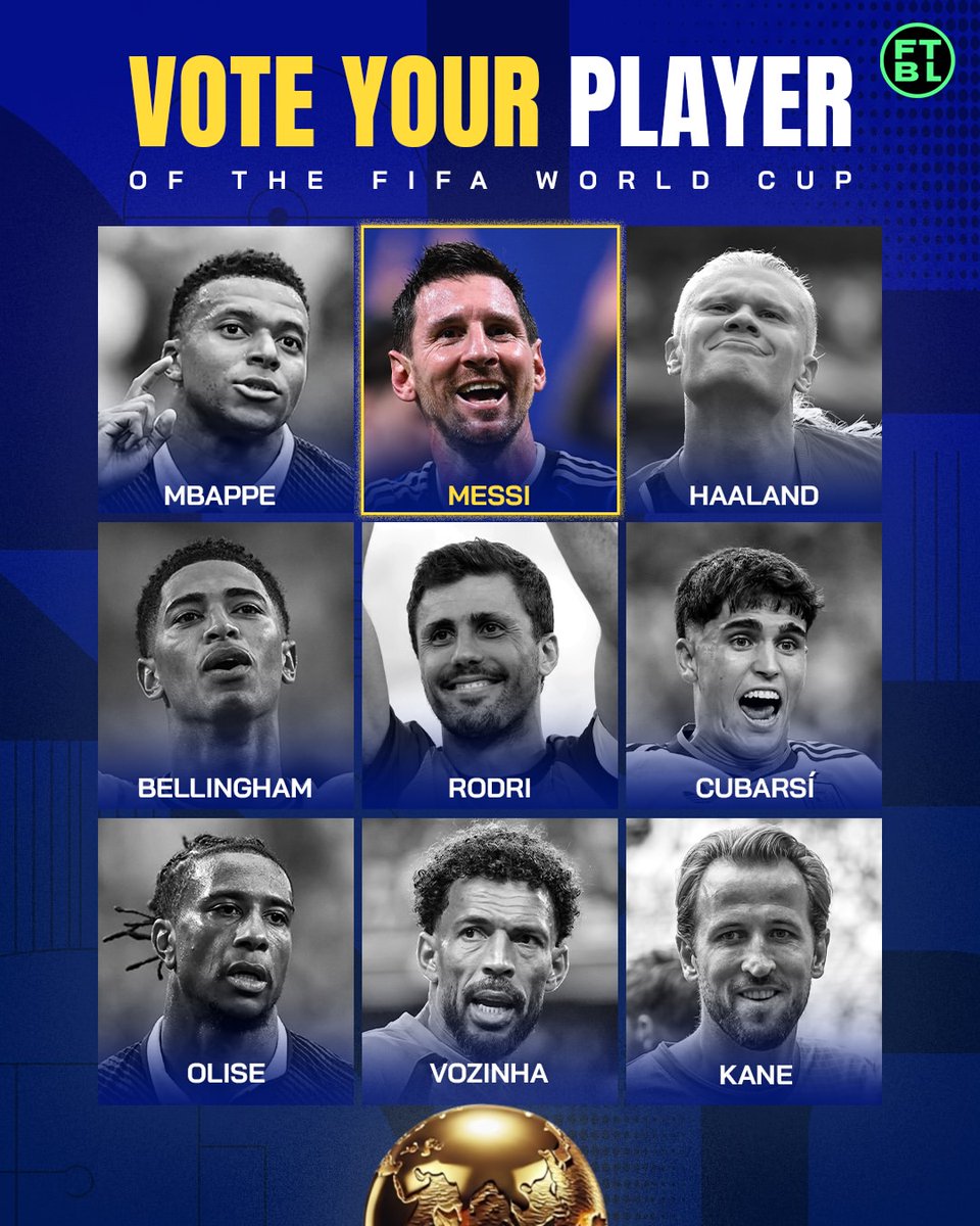 messi10_rey's tweet photo. 🚨Leo Messi ha sido elegido como el MEJOR JUGADOR del MUNDIAL 2026 por la plataforma de futbol: FTBL (Football For The Fans)

TODOS saben de la pelota.....pe pe pe pero la FIFA ! https://t.co/sbxd8aw71x
