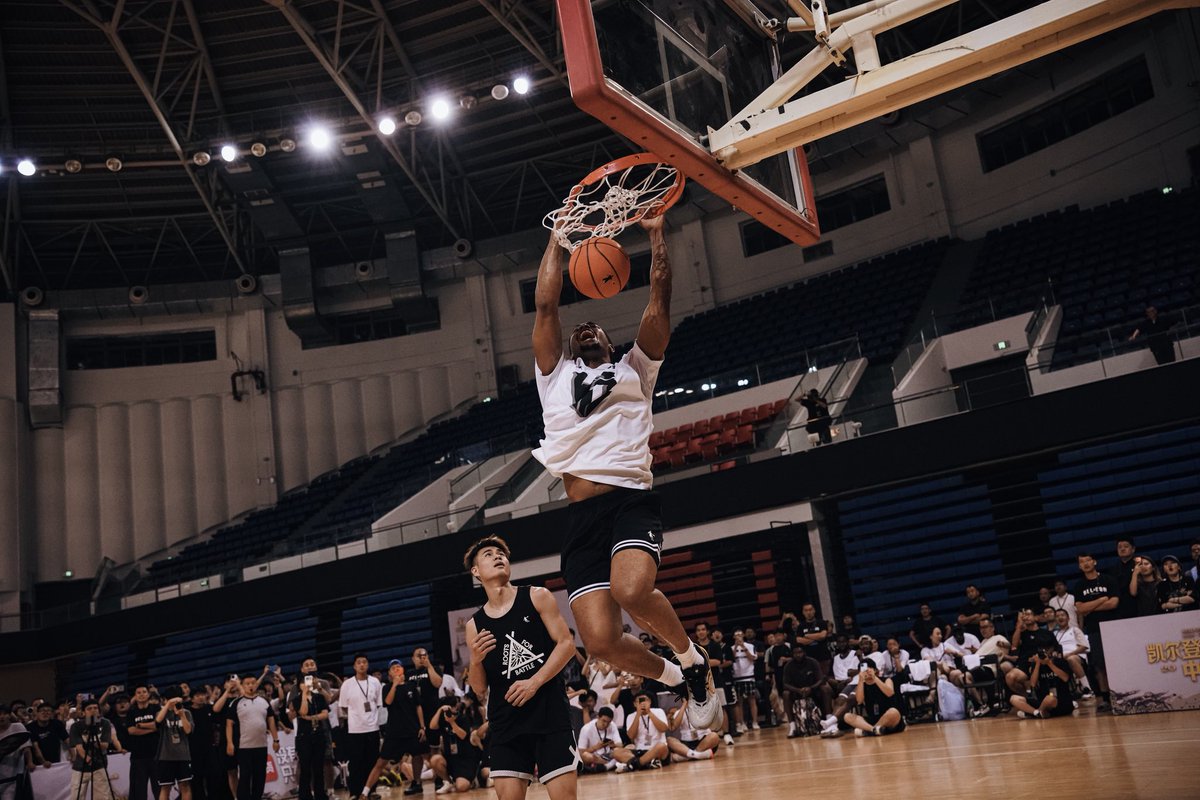 spurs's tweet photo. No matter where he is in the world, KJ is always going to bring that energy 😤💯 https://t.co/ViuJNhRyvn