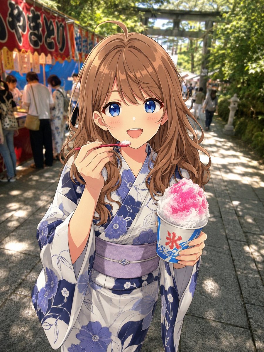 sasuke_wanko's tweet photo. おはようございます🌞
おしゃれなフワフワかき氷もおいしいけど、夏祭りの屋台で食べるシンプルなかき氷🍧が子どもの頃を思い出せて特別な気持ちになれると思うの☺️ https://t.co/U2Vrs8taKC