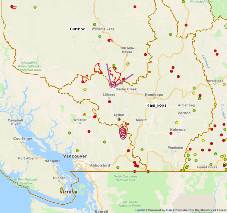 BCWildfireHelp's tweet photo. #bcfire | #clintonbc #70milehouse👀
🚨New EVAC ORDER; 10am Mon-7/27
⚠️Current #59CreekFire #PearLakeFire perimeter, now just called Pear Lake Fire moving forward, post merge; more growth expected N-NE to Chasm area
->Details: https://t.co/LXMCLqzzsJ
->Map: https://t.co/2atdpoG5jW https://t.co/khwzFchfmz