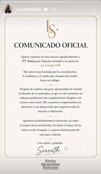 MasFarandulaOf's tweet photo. Serrath RECHAZO participar en #LaGranjaVIP temporada 2 

¿Era necesario hacer un comunicado? JAJAJAJA 

Vía: @lacomadritaof_ https://t.co/gG1CnczsWi