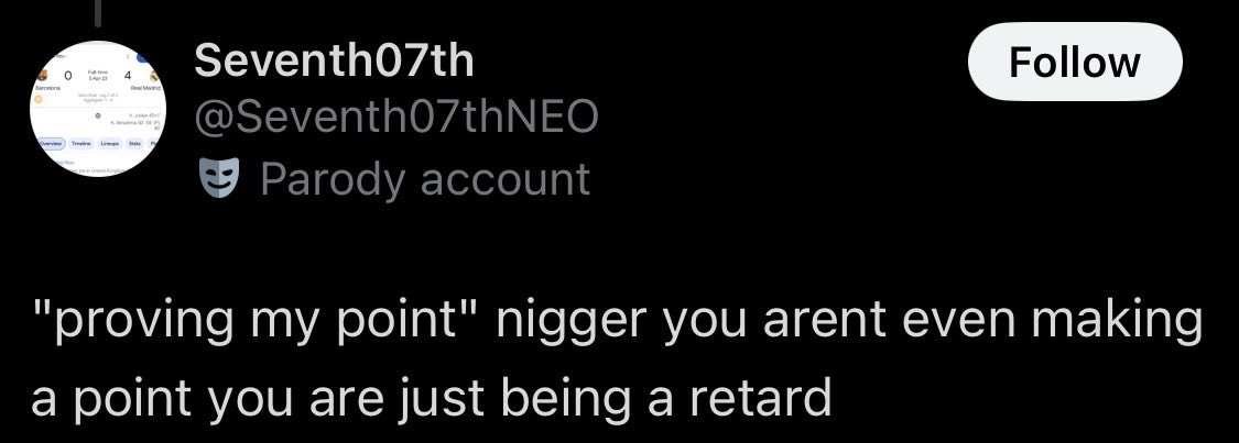 Seb182099739152's tweet photo. @Seventh07thNEO @AltHispanist @laligafraudss Spanish fans are so desperate to prove me wrong lmfao that’s just so funny to see and which does prove my point
There were so many FAKE anti Argentina posts on x
Btw ur talking about how they talked about black people yet ur saying the n word LMFAOOO ur just contradicting so much https://t.co/JpUR8jtNTR