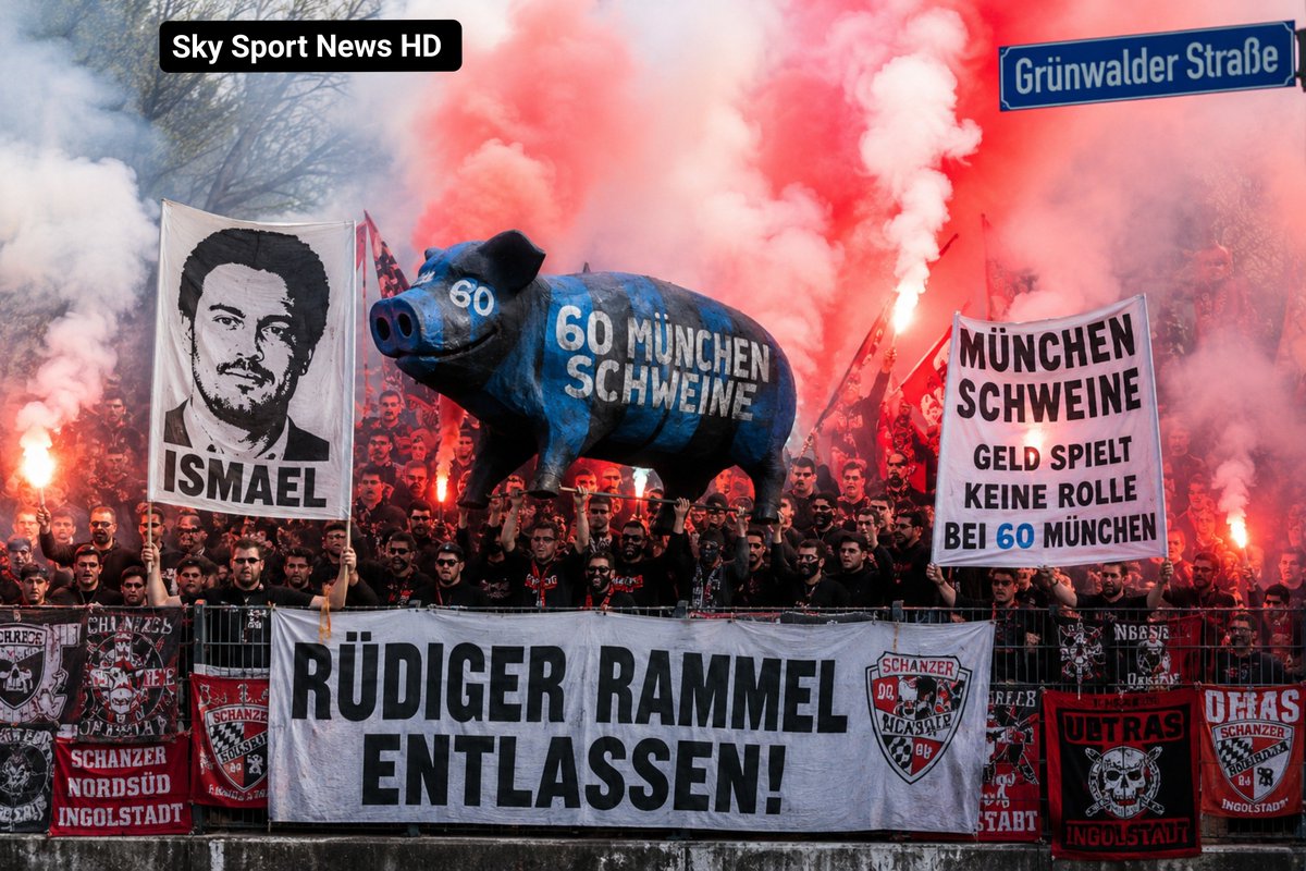 AlexanderSxds1's tweet photo. Laut medienberichten die bayerische Zeitung diesen Artikel im Derby kam es zur Ausschreitungen und Prozession Ultras von 60 Mönchengladbach soundfahne von Ingolstadt und Ingolstadt Ultras Clown ein Schwein von 60 München
@rudigerrammel https://t.co/fYxgFTwECC