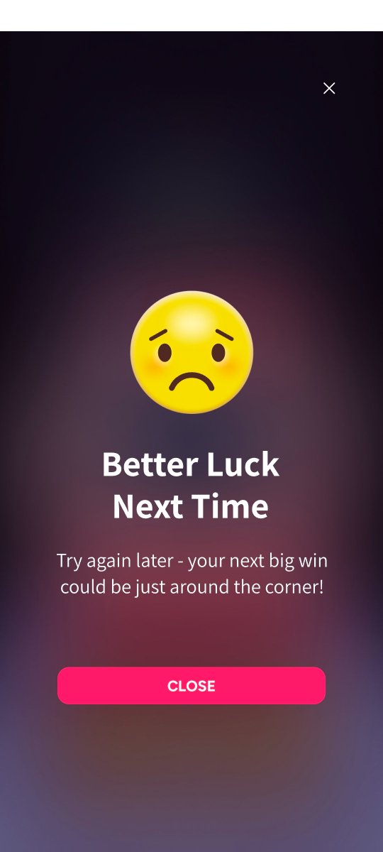 RareisAsta's tweet photo. @MyntraSupport after clicking Push &amp;Win I'm getting this interface again and again since last 4 days what's the reason behind and if you don't want to reward then when showing me the option Push &amp; Win https://t.co/UUYoxG4qea