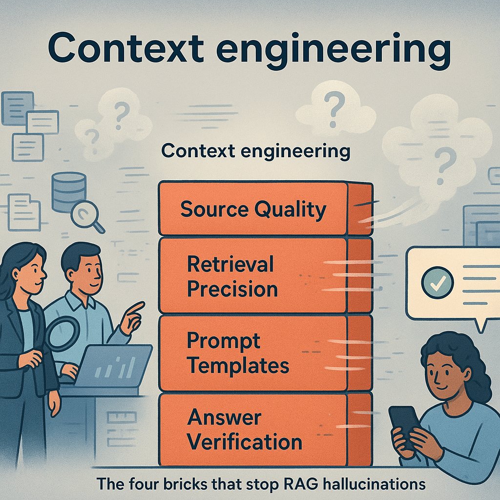 kadurp's tweet photo. RAG hallucinations don't come from bad prompts. They come from messy context. Query transformation, smart retrieval, reranking, and curation—boring plumbing that stops failures upstream before the LLM ever sees them.

Continued in the comments 👇 https://t.co/YXxfFLH507