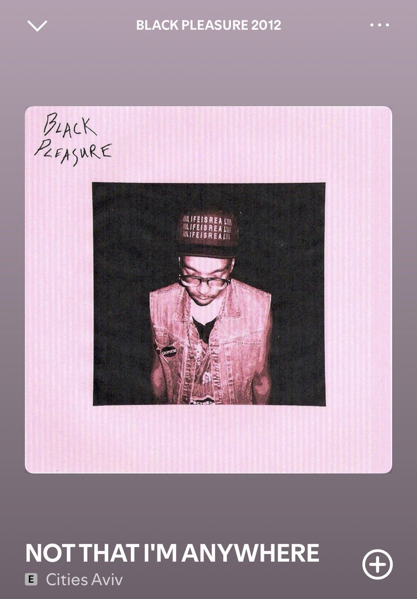 PersonMcSomeone's tweet photo. @ByDobson Not That I'm Anywhere - Black Pleasure https://t.co/BEfBfe6ahT