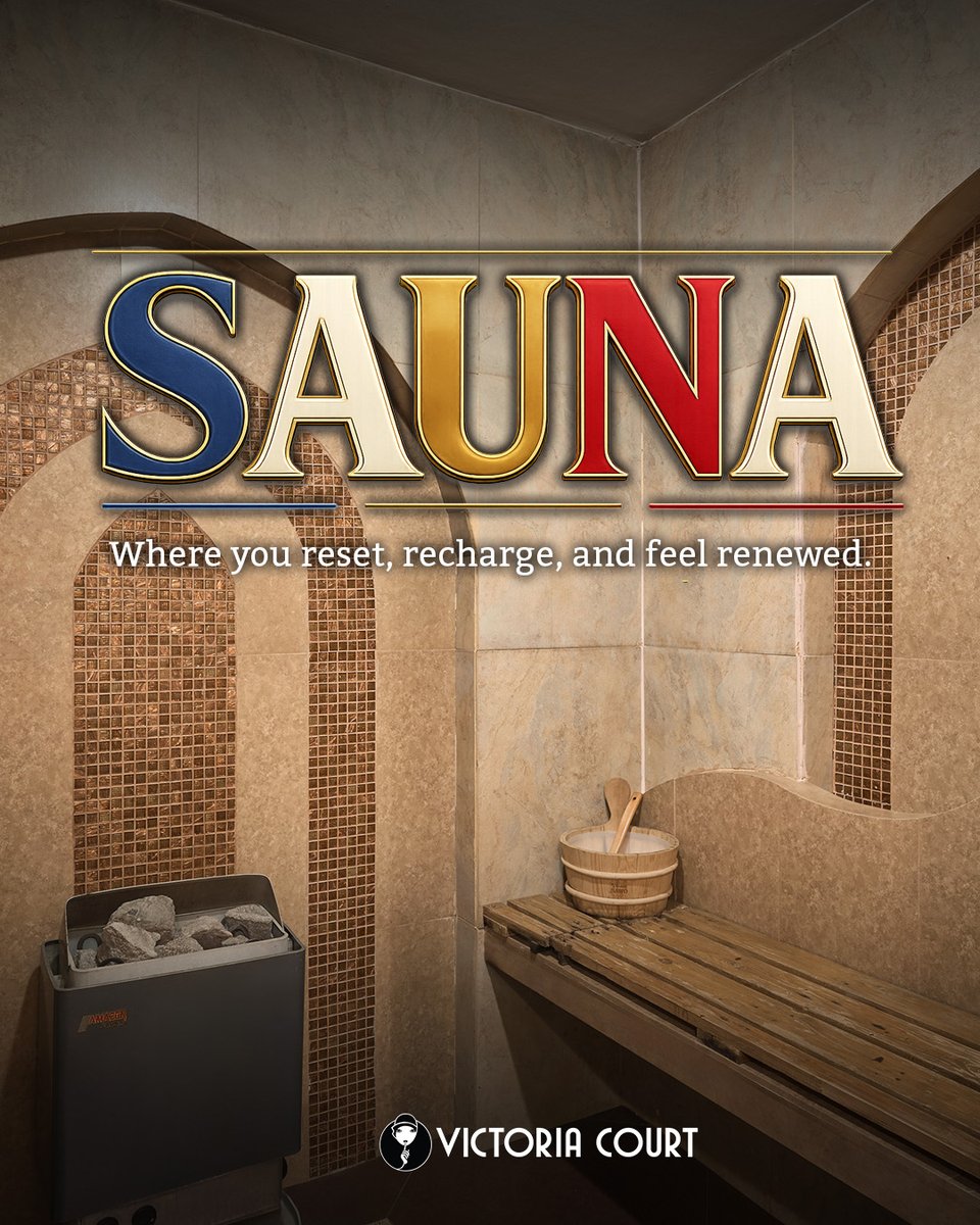 VictoriaCourtVC's tweet photo. Today's only SAUNA? The one that leaves you feeling refreshed. ♨️ Ready for your next escape? Book through the VC+ App and enjoy a more rewarding stay. #VictoriaCourt #VCPlus #ResetRechargeRenew #SaunaExperience #YourPrivateEscape https://t.co/OWjmx8AuQv