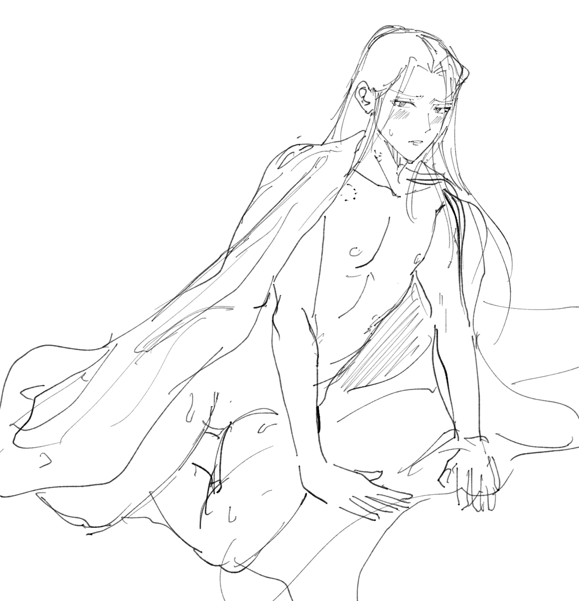 birdsfeathery's tweet photo. (NSFW) Binghe’s morning https://t.co/01ynZgPqK4