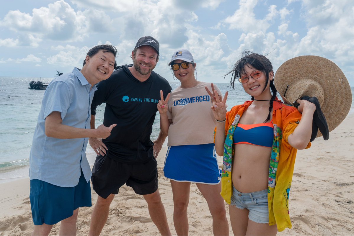savingtheblue's tweet photo. ‼️ TONIGHT ‼️ – Sunday 26th @ 8pm – K-Pop Shark Heroes

🦈 This Shark Week  special features world renowned comedian @kenjeong  and Grammy-winning artist @reiamimami  as they use the power of K-Pop to transform the perception of sharks in East Asia and across the globe.

📺 ON SCREEN TEAM - Saving the Blue Vice President and Lead Scientist @DrGuttridge was joined by paleontologist Sora Kim. 

👏 ACKNOWLEDGMENTS - Special thanks must go to @SharkWeek and The @Discovery Channel, to the entire Anomaly team, including videographers Mike Reid, @ABC4EXPLORE  and Duncan Brake. Gratitude must go to dive supervisors, medics, and many more that assisted and made this shoot possible.  Photos in this post @DrGuttridge @titoherrera @sharkweek and Anomaly.

#savingtheblue #sharkweek2026 #sharkweek #kpop #kpopsharkheroes