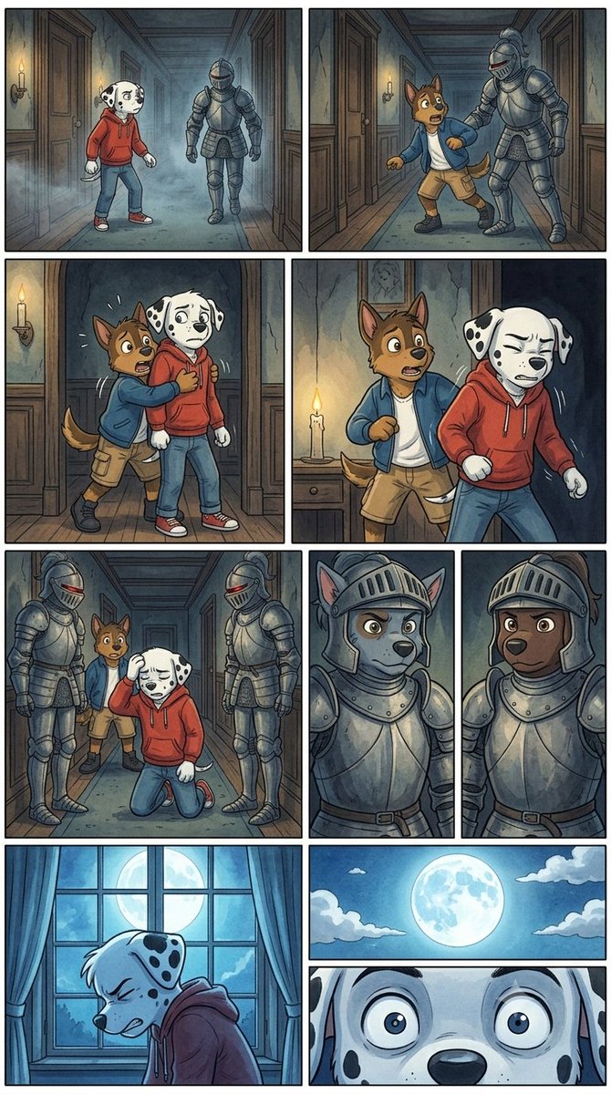 HarryRectangle's tweet photo. Night of the WereDalmatian (1-4 Pages) #Aifurry #PawPatrolFanart https://t.co/z6zXsaoNao