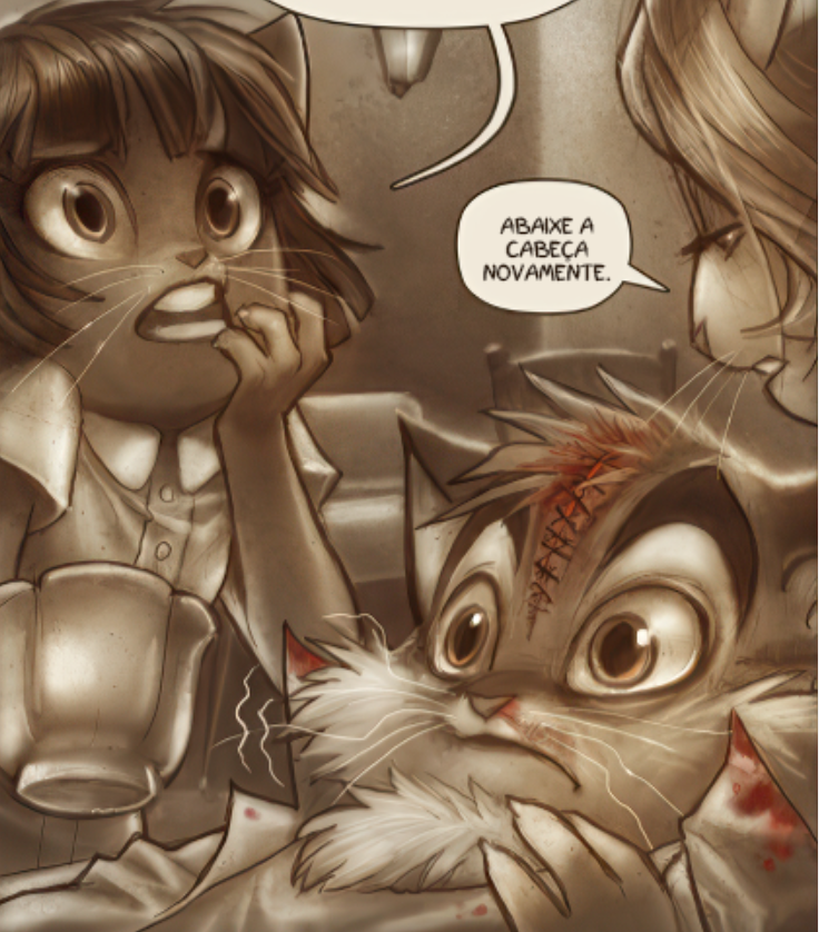 WebquadBR's tweet photo. Boa noite. Contra todas as expectativas, Rocky ainda está vivo. A surpresa deste jornal é maior que a de nossos leitores. Boa noite, até o próximo jornal.
#quadrinhos #lackadaisy #brasil #comic #furrybr #furry #tradução #português #gatos #desenhos #rocky #ivypepper https://t.co/vdUybz05p4