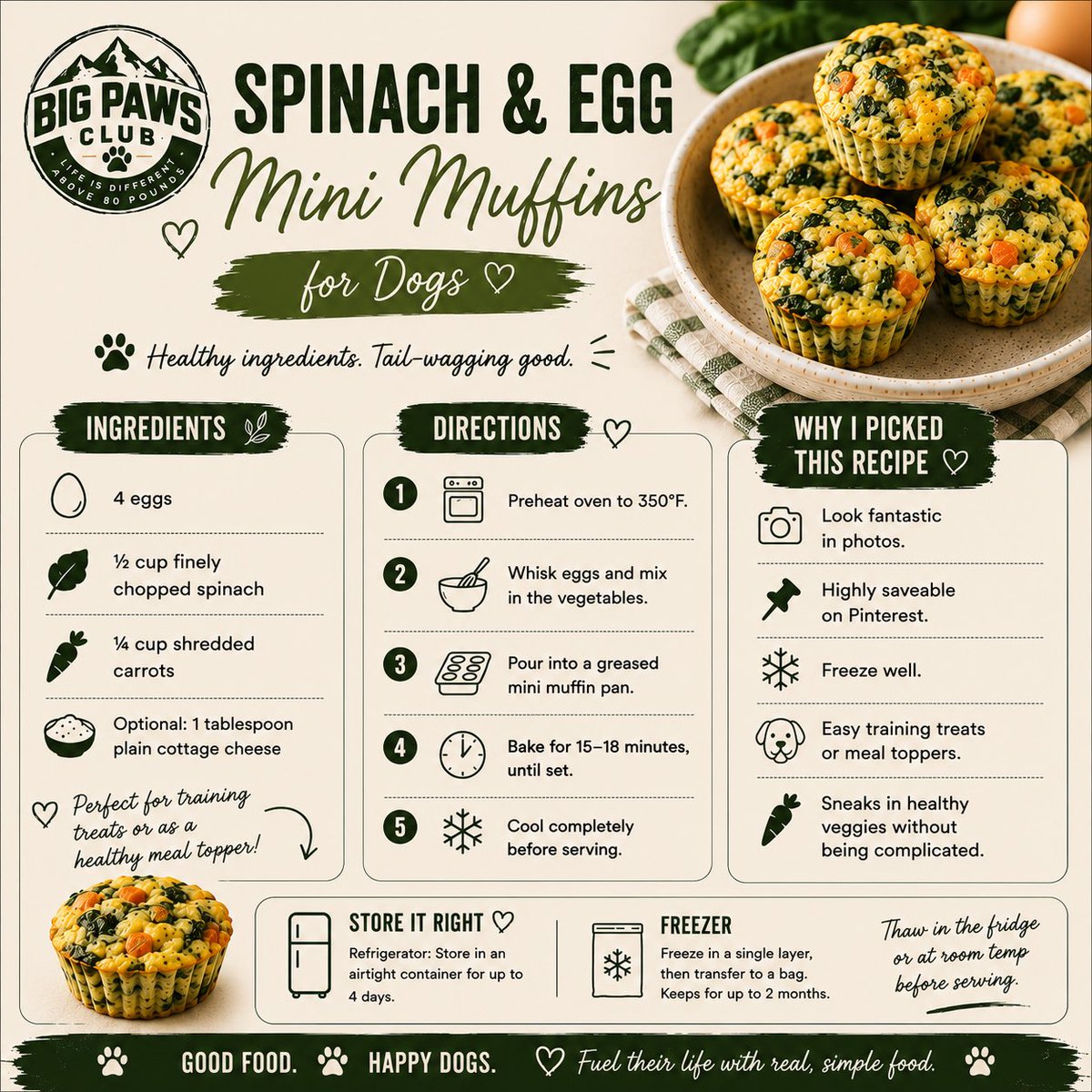 BigPawsClub's tweet photo. 🥚 Homemade dog treats don’t have to be complicated. https://t.co/qicrdaLSD0