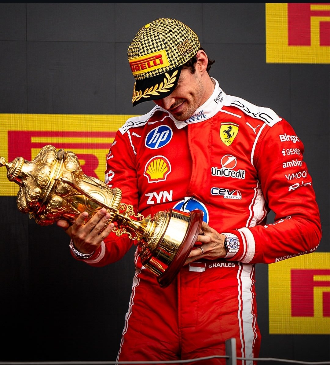 pixelyzd's tweet photo. Leclerc since he started to philosophize in silverstone: 

🇬🇧P1
🇧🇪P2
🇭🇺P4

may this be his form until the end of the season✨ https://t.co/UlQem25Qbz