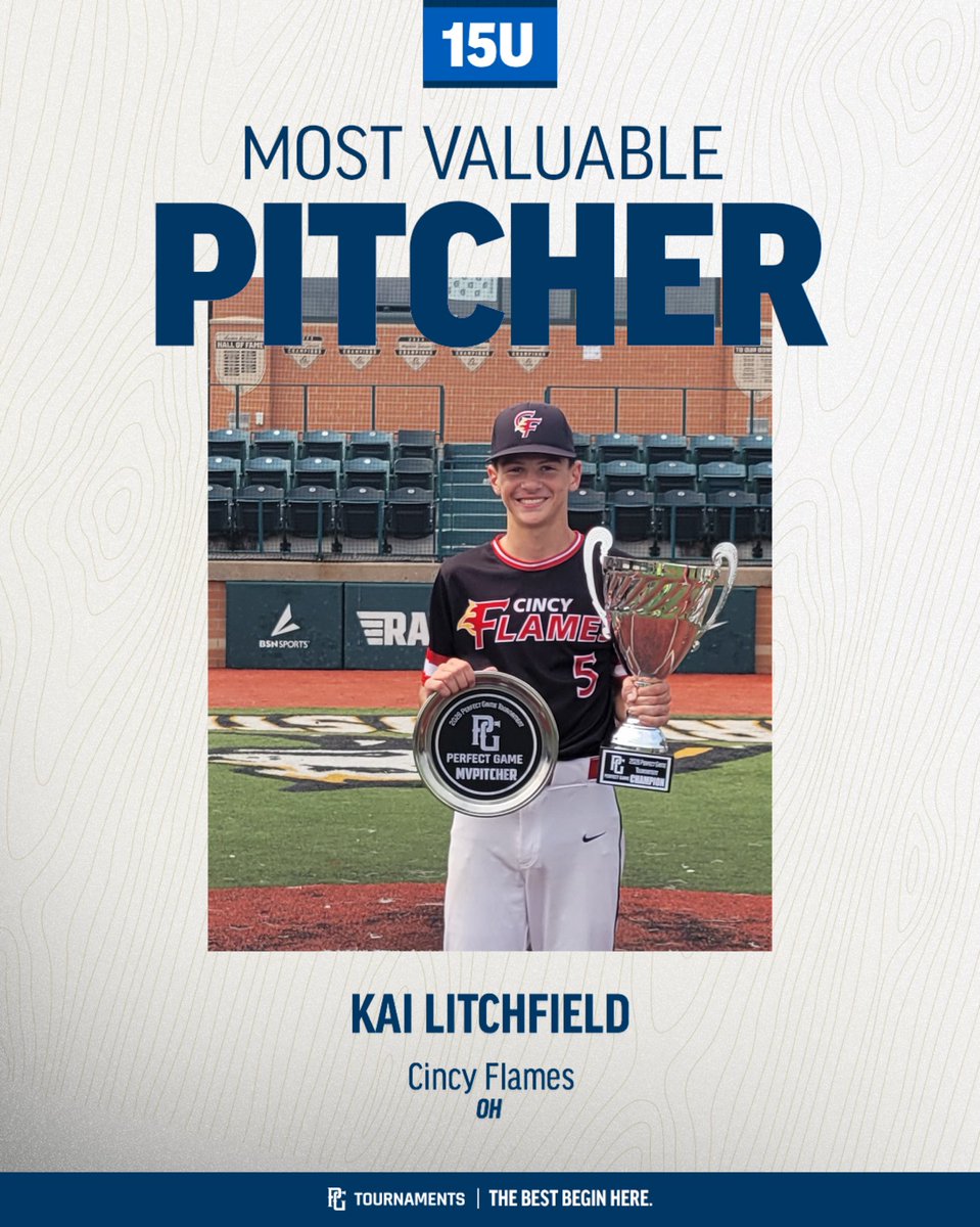 PG_OhioValley's tweet photo. 2026 PG 15U D1 College Championship 

🥇Cincy Flames 
🥈Durham Stallions 

🏆 MVP Matteo Boccinfuso  
🏆 MVPitcher Kai Litchfield   

#D1Champ @PG_Tourney https://t.co/3VTO8tyoKp