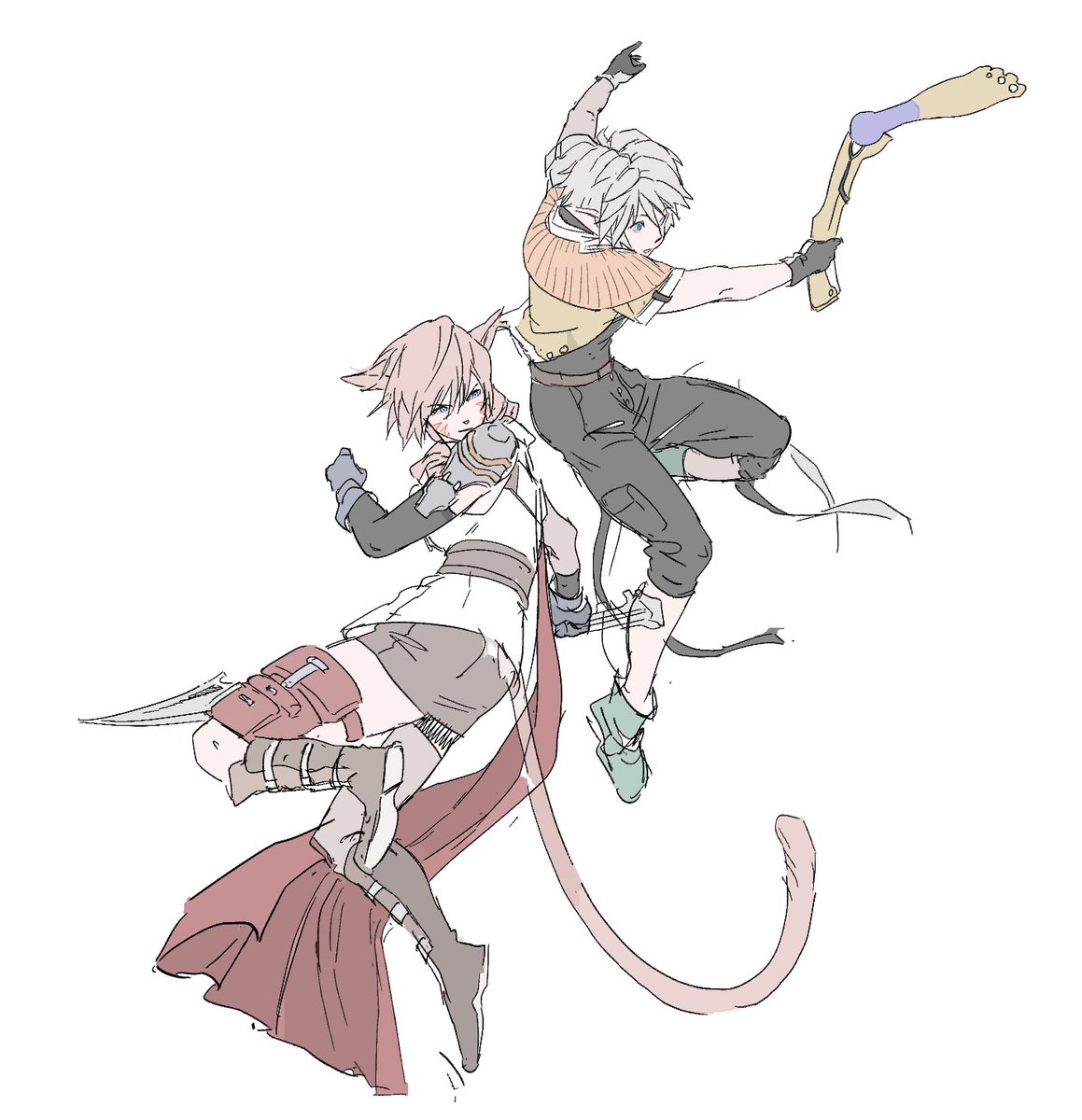 mmediocreman's tweet photo. Hope and lightning as ffxiv races. Lightning is miqo the from the xiii xiv collab, picked elezen for hope but a lals or even padjal can fit I think. Considering his default 3 jobs were med rav and syn
#ffxiv #ffxiii https://t.co/5z6WeQMLex
