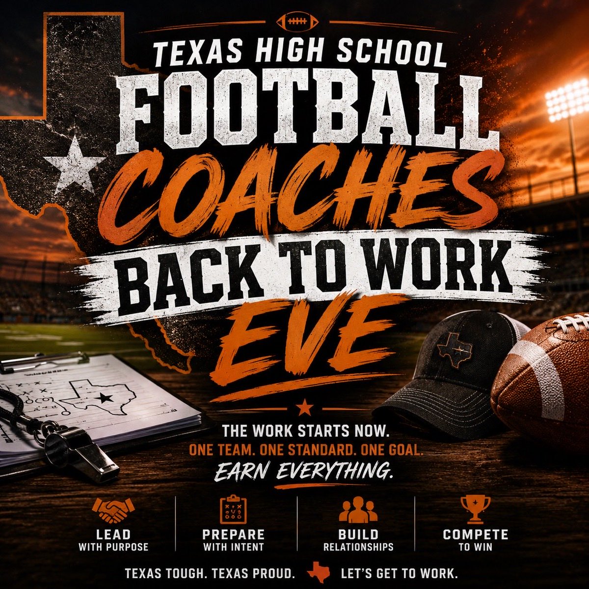 CoachOjeda's tweet photo. I don’t know if it’s a thing, but ChatGPT pushed this out of the data center. Everyone enjoy the rest of your back to work Eve, the grind never stops. 😎 #THSFB https://t.co/0Az8caLCOO