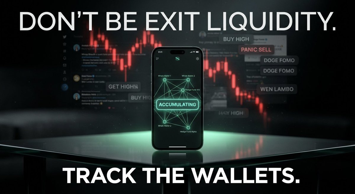 AlphaScanners's tweet photo. The biggest lie on this app: "You just need to catch the right pump."

The harsh reality: If you are buying a token because it is trending on your timeline, you are already someone else's exit liquidity. 📉

Smart money does not chase green candles. 
They build their positions quietly during the accumulation phase when retail is bored and volume is flat.
Stop trading the noise. Start tracking the wallets. 🧠🐋