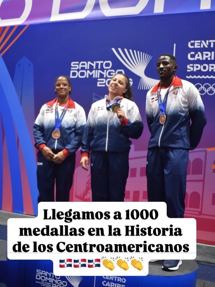 Martinrodriv's tweet photo. Con las dos medallas de Franchesca Pigozzi en Esquí náutico, RD 🇩🇴 llegó a las mil medallas en su historia en los Juegos Centroamericanos.
Ahora el conteo está exactamente en 1006. 
Los únicos países del área que superan esa cifra son 
México, Cuba, Colombia, Venezuela y PR https://t.co/DgiBcDVRuX