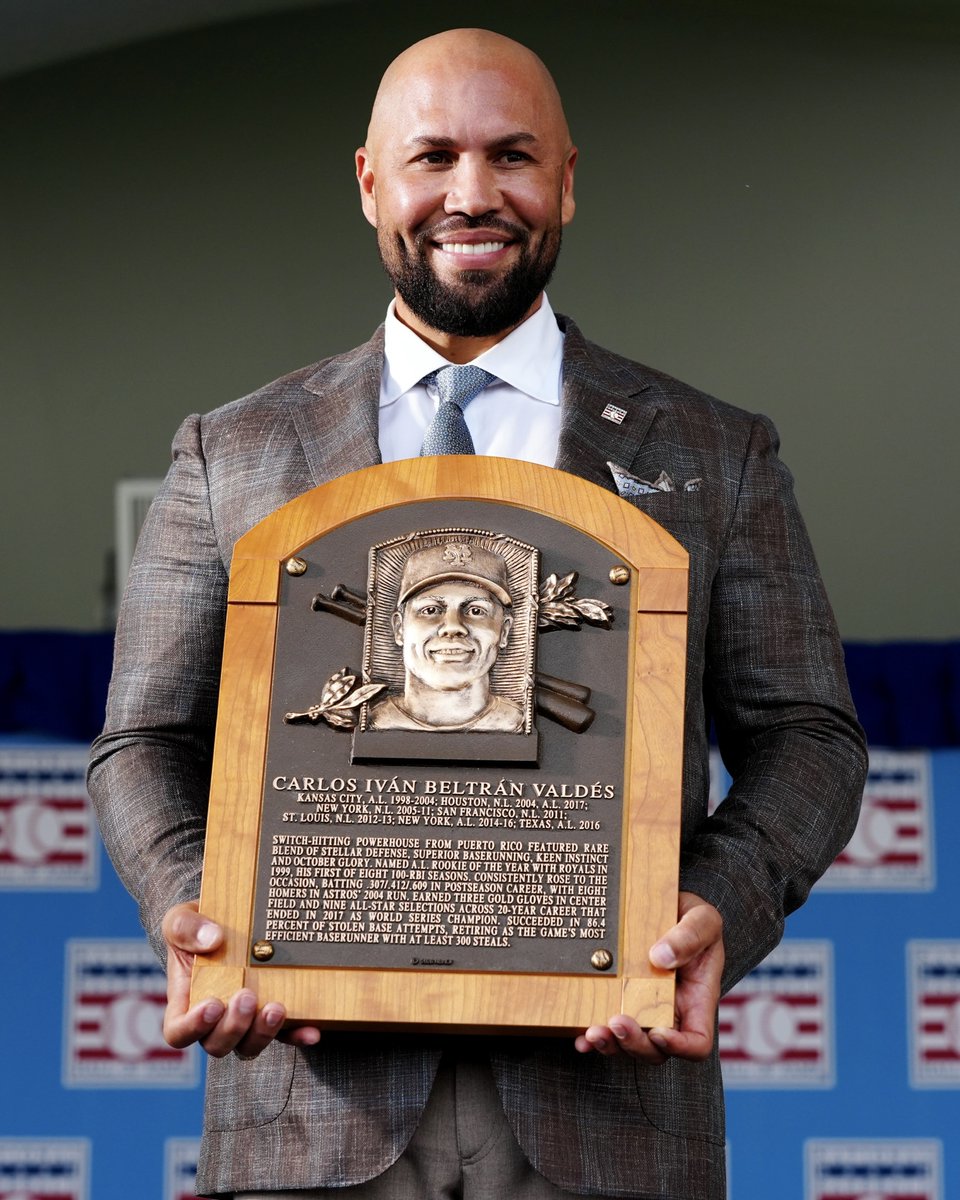 Cardinals's tweet photo. Cooperstown Carlos!

Congrats to 2013 N.L. Champ Carlos Beltrán on his induction into the National Baseball Hall of Fame! https://t.co/cKEFQsoAf7