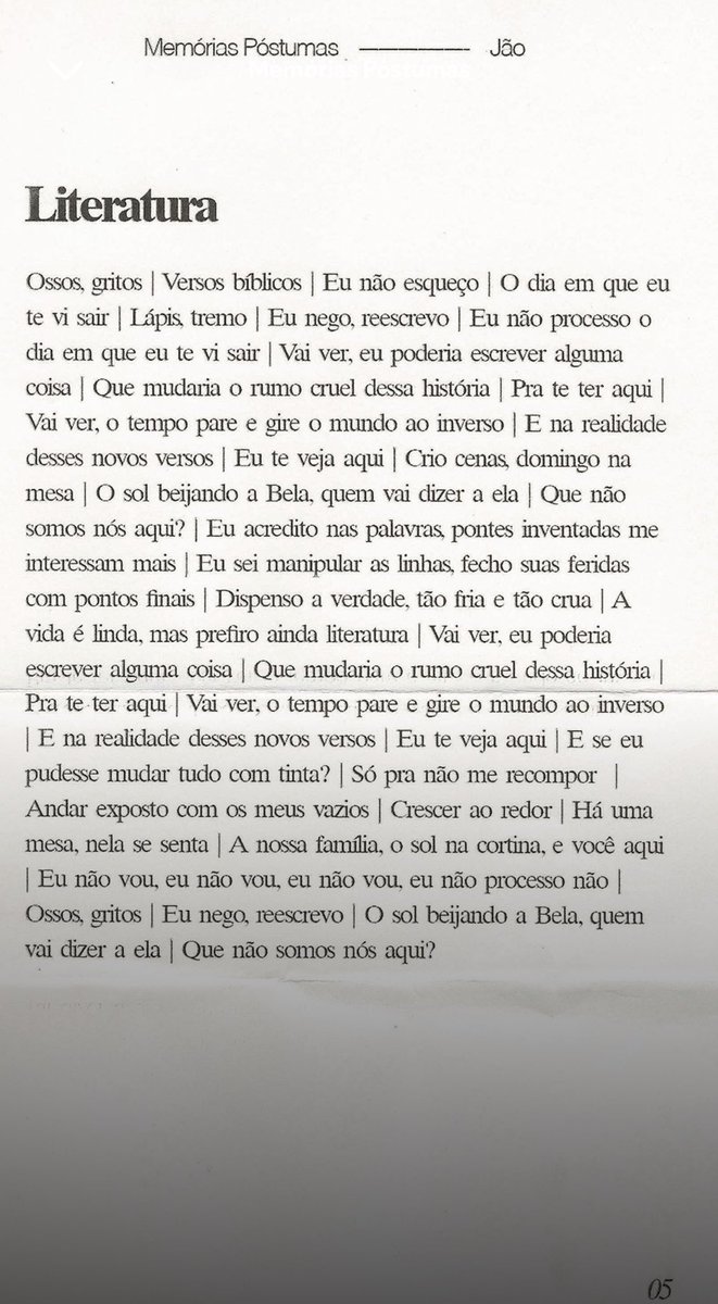 teamjao's tweet photo. FAIXA CINCO - LITERATURA https://t.co/GRTGFXKOfd