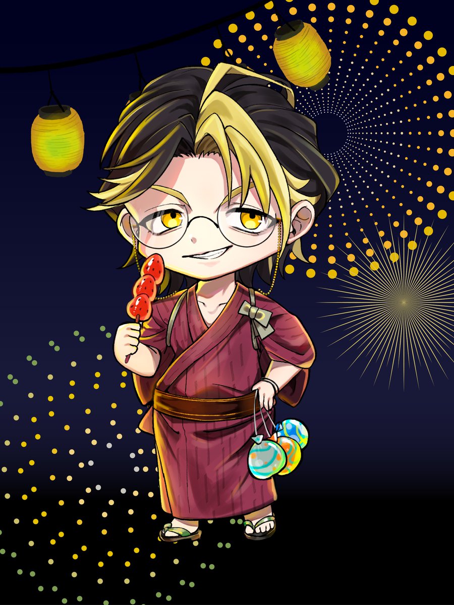 Human_cafe's tweet photo. 城戸丈一郎が浴衣姿で登場!
いちご飴を片手に天王寺祭を満喫する城戸丈一郎!
大好きないちごスイーツとともに天王寺祭を楽しむようです。
本イラストを使用した限定グッズやコラボメニューも展開予定!
詳細は続報をお楽しみに♪
＃天王寺祭🏮 ＃天王寺祭京ノ陣 https://t.co/zNo0Ry7tUC
