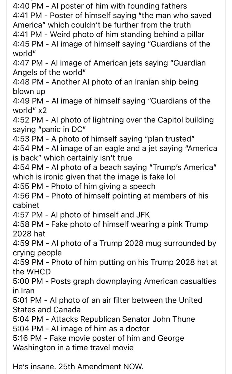 UW_FL_lelone's tweet photo. @GOP @SenateGOP @HouseGOP @SpeakerJohnson @realDonaldTrump ARE YOU WATCHING WHAT HE’S POSTING ON TRUTH SOCIAL?? DOESN’T THIS CONCERN ANY OF YOU?? #TheWorldIsWatching. #WEareWATCHING!! https://t.co/HGRpXy6dic