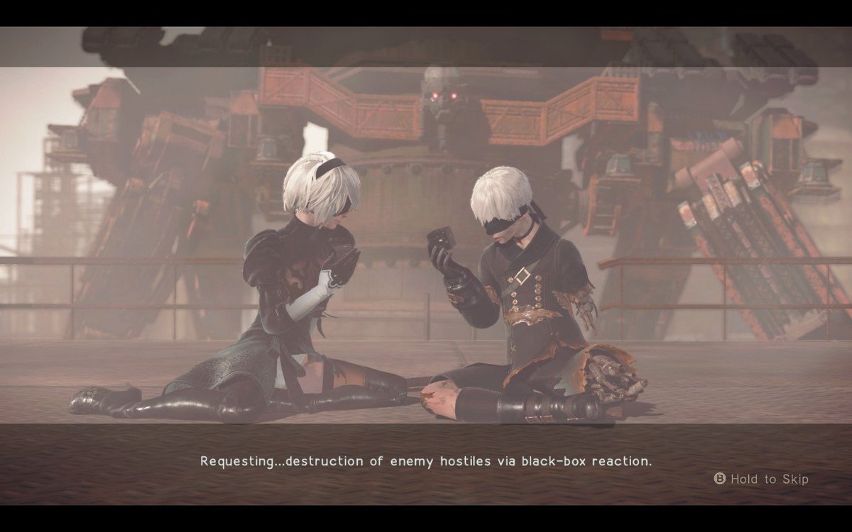 nerdtasticmania's tweet photo. ✔️ flowers for m[A]chines 

By ending A in Replicant, I already knew about project gestalt, who the Shadowlord was, etc., but so far in Automata, I feel like I know nothing at all. Devola &amp; Popola are also here (?) but don't seem interested in explaining anything so 🤷‍♀️ 

On to B! https://t.co/d9En1MWvCl