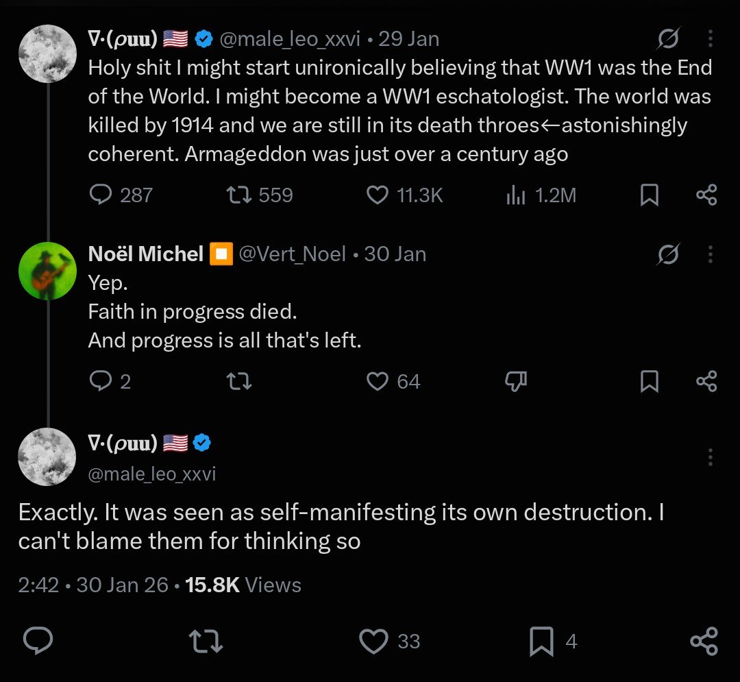 male_leo_xxvi's tweet photo. I WAS RIGHT. 1914 WAS THE END OF THE WORLD https://t.co/Rp03BjN0Cq