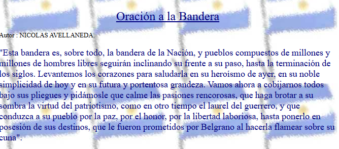 BeFlor_7's tweet photo. @wllsbianc13 alguno recito esta ?? recuerdo que solo la recitabamos hasta la palabra grandeza, esta oracion es de Nicolas Avellaneda https://t.co/vYiqnNGIrD