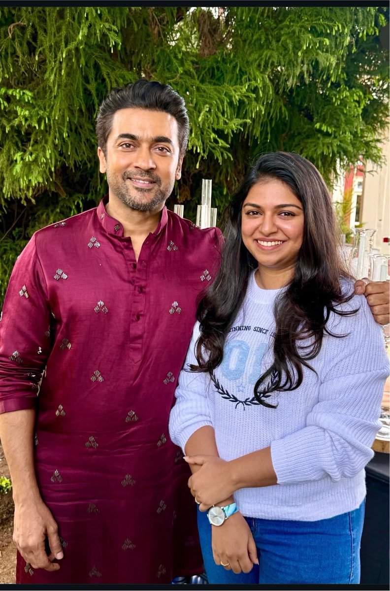 KollywoodCinima's tweet photo. The one and only @Suriya_offl , alongside the beautiful @raveena116 , create a delightful on-screen presence with their effortless charm, radiant smiles, and heartwarming chemistry that lights up every frame. ❤️✨

#Vishwanathandsons https://t.co/YPiHLbowo8