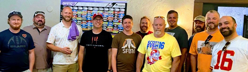 SideHustleFF's tweet photo. Loved #SFB16 in KC! Thank you @CoxBytes @GrantTower and @heathcummingssr for working so hard to make this happen. 

Thank you @Swails_24 and @jpep20 for A+ insights.

Awesome to draft with you guys @seth_diewold @JPeekFF 

Team 7 “Country For Old Men” drafted like it was 2019 🏆 https://t.co/tF602tv1n1