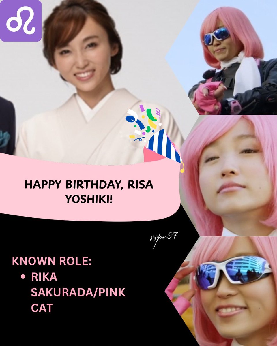 sspr97's tweet photo. Happy 39th Birthday to Pink Cat a.k.a. Risa Yoshiki ♌️🎉🎂
@risayoshiki
#SuperSentai #PowerRangers #ゴーバスターズ #GoBusters #BeastMorphers #Leo https://t.co/fEun50lLsf