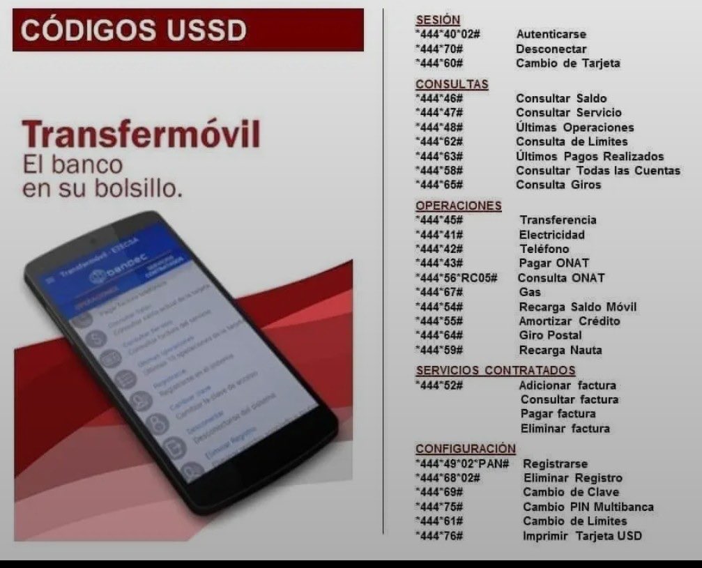 JimenezAbilio's tweet photo. Información útil...
#EtecsaTeAcompaña 
#Transfermóvil https://t.co/PQaqW6XLem