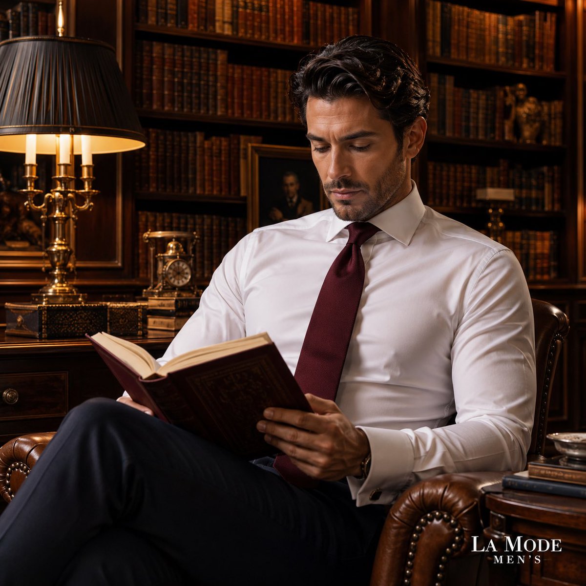 men_mode's tweet photo. Great leaders never stop learning.
A classic white dress shirt + forest green tie is a combination that works from the boardroom to your favorite bookstore.
Dress with confidence.
📚👔
#MensStyle #Menswear #LaModeMens #DressShirt #TieStyle #ProfessionalStyle https://t.co/sozzGGN9AH